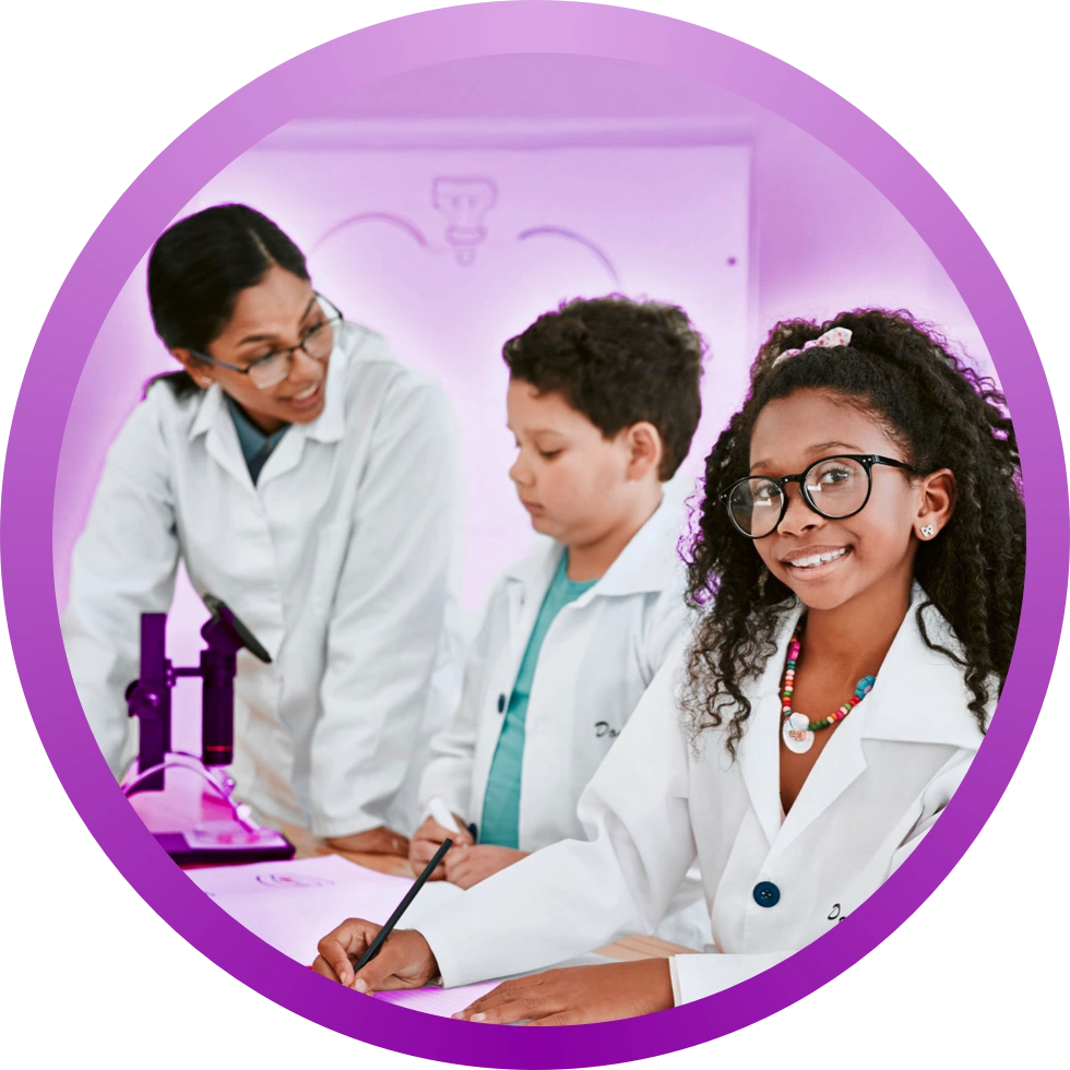 Science Kids learning with Purple Plow Puzzlers, Challenges and Resources